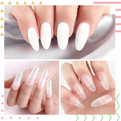 Complete Professional Acrylic Nail Kit with Color Powder Set and French Tips