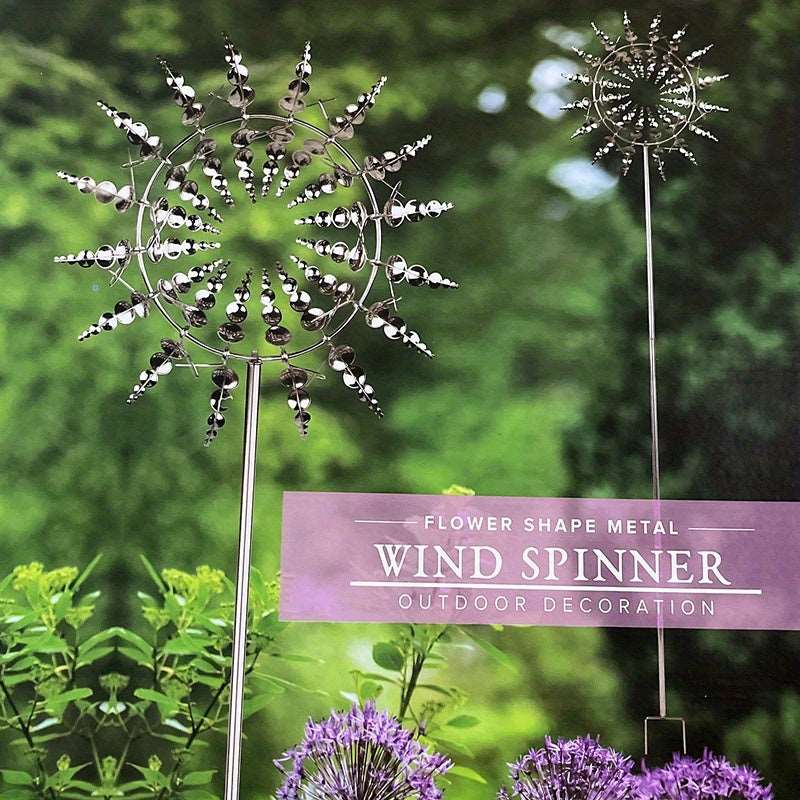 Enchanting Whirl - Exquisite 3D Metal Wind Sculpture for Captivating Outdoor Spaces