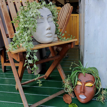 Resin Goddess Planter: A Unique Women Face-shaped Vase