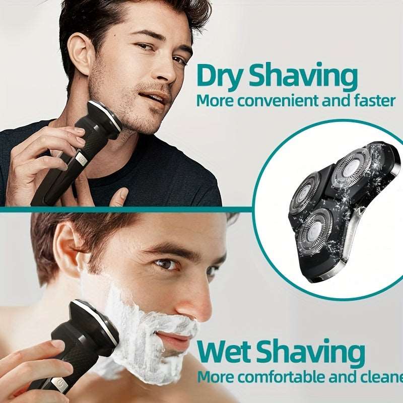 Ultimate Precision and Comfort: Rechargeable Electric Shaver with 3D Floating Veneer