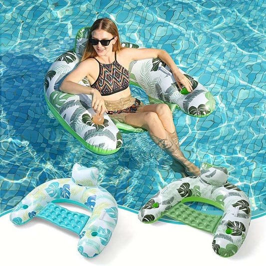 Inflatable Foldable Floating Row for Beach and Pool Water Sports