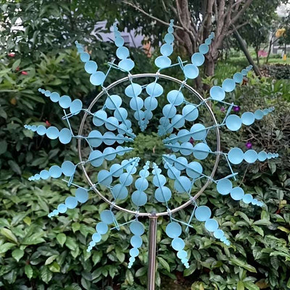 Enchanting Whirl - Exquisite 3D Metal Wind Sculpture for Captivating Outdoor Spaces