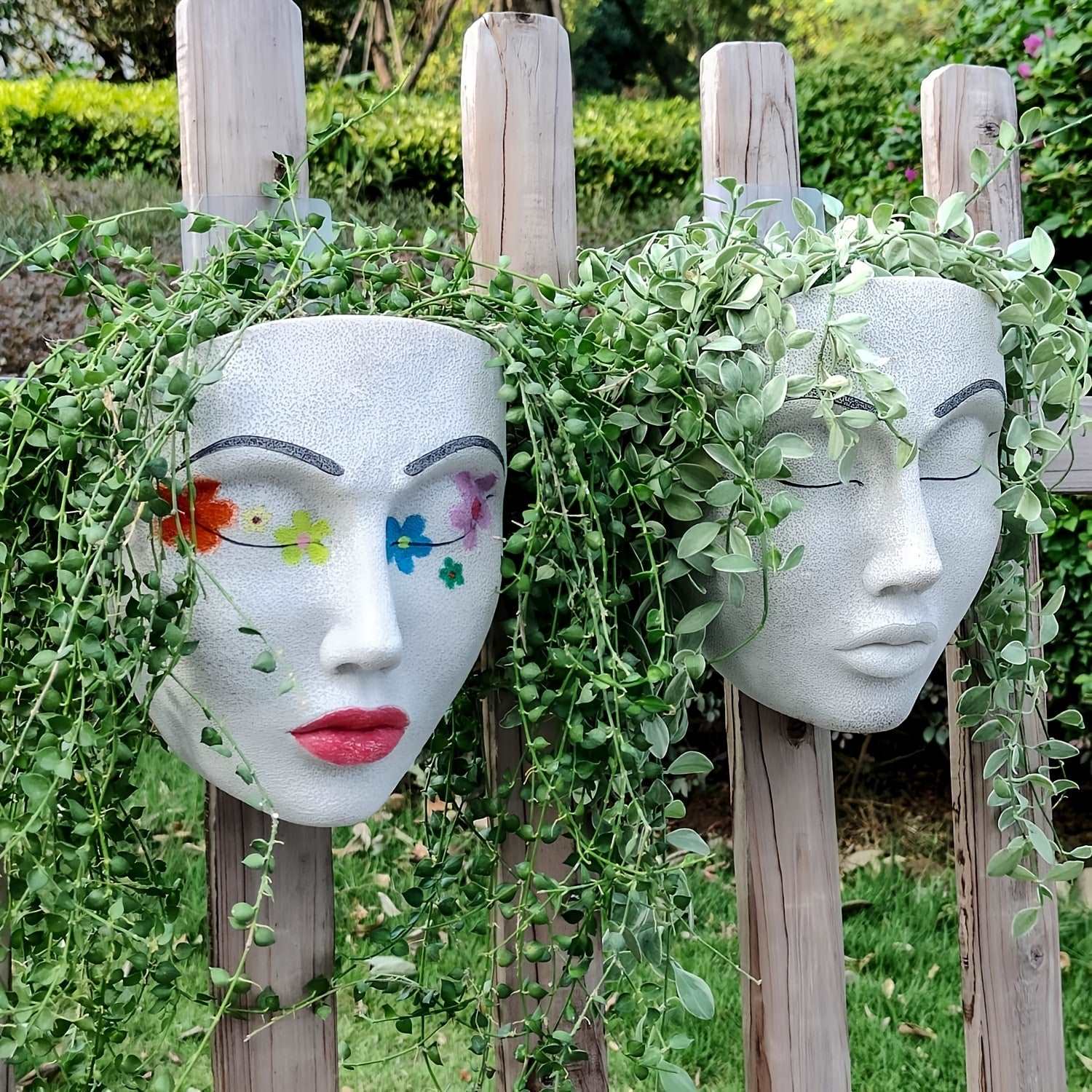 Resin Goddess Planter: A Unique Women Face-shaped Vase