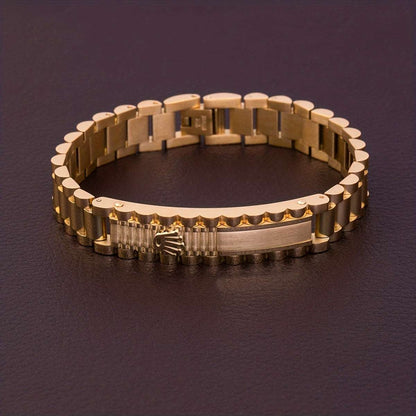 Golden Stainless Steel Vintage Bracelet for Men