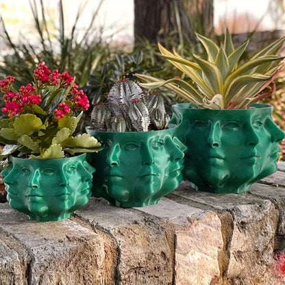 Captivating Abstract Multi-Faceted Planter: The Perfect Succulent Pot for Exquisite Indoor and Outdoor Décor