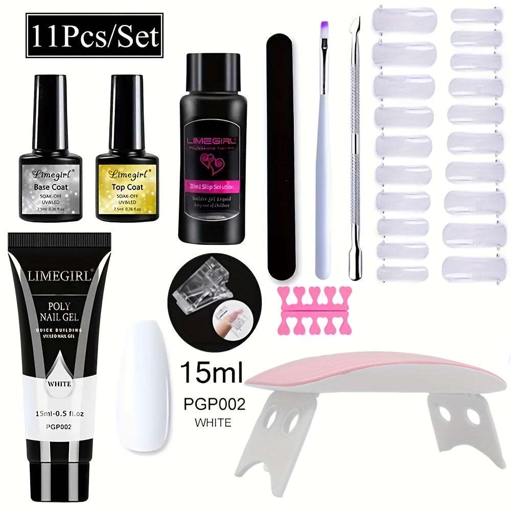 Luxurious Nail Care Kit with Professional Nail Set and UV Nail Lamp