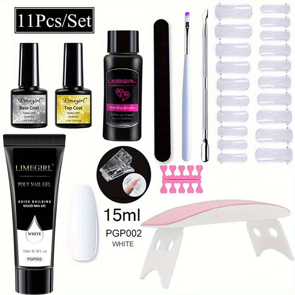 Luxurious Nail Care Kit with Professional Nail Set and UV Nail Lamp