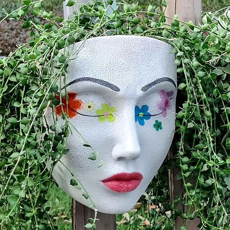 Resin Goddess Planter: A Unique Women Face-shaped Vase