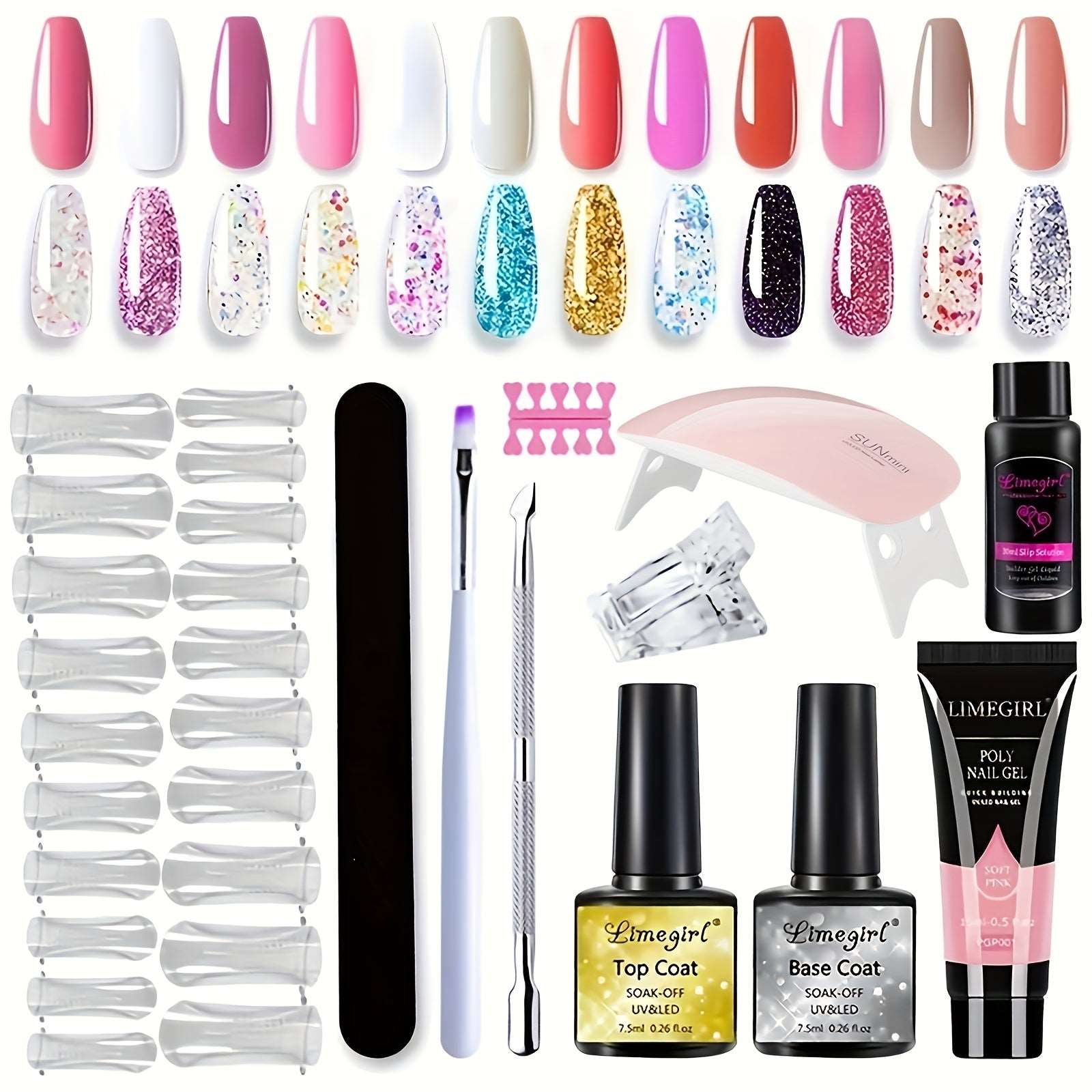 Luxurious Nail Care Kit with Professional Nail Set and UV Nail Lamp