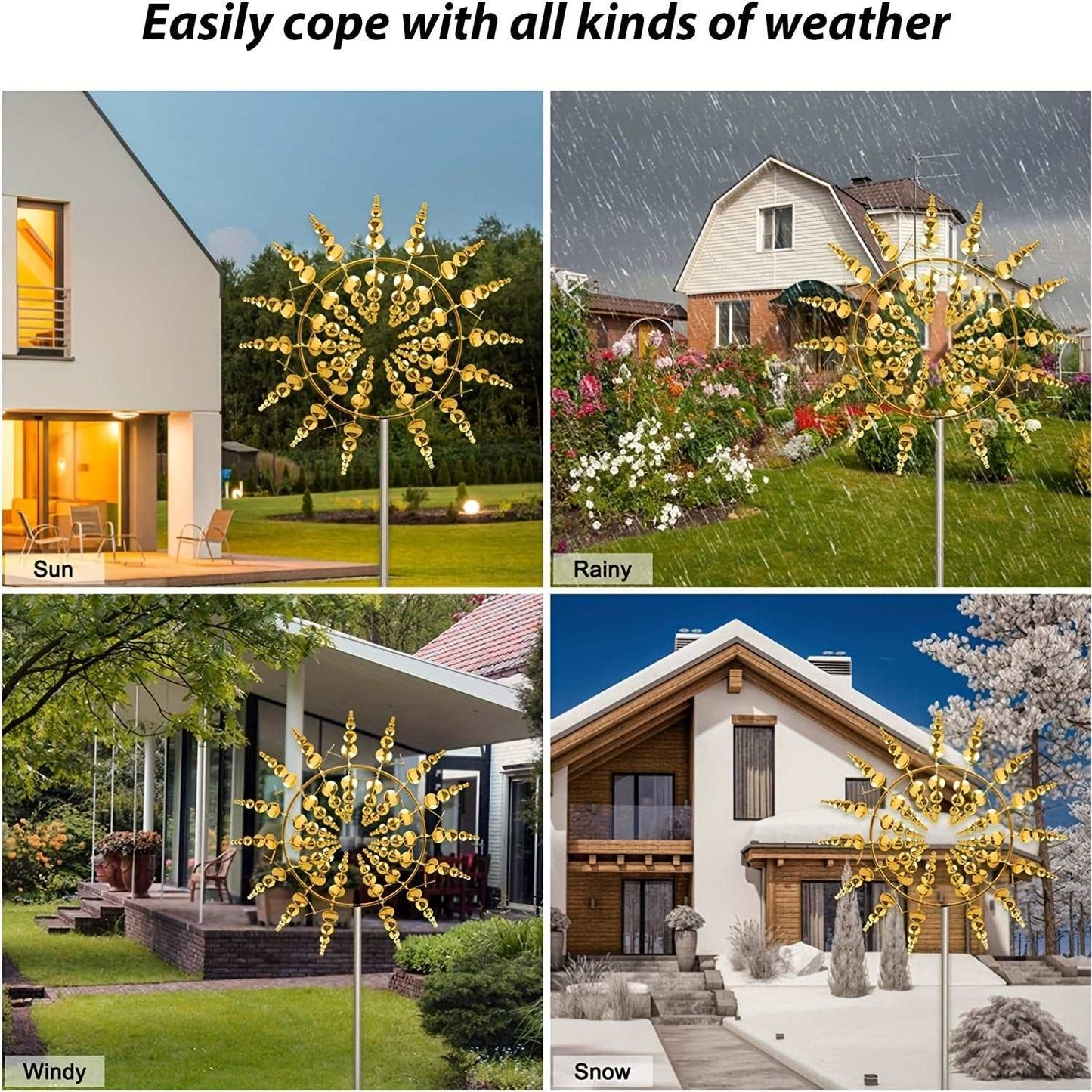 Enchanting Whirl - Exquisite 3D Metal Wind Sculpture for Captivating Outdoor Spaces