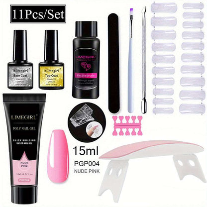 Luxurious Nail Care Kit with Professional Nail Set and UV Nail Lamp