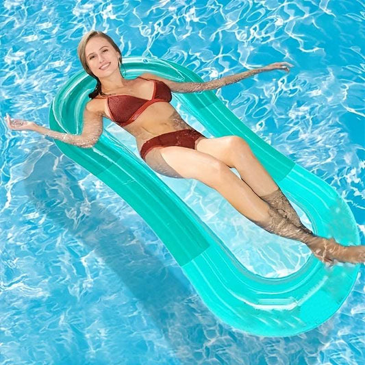 Swim Floating Row with Assorted Colors - Fluorescent Inflatable Floating Bed and Beach Mat