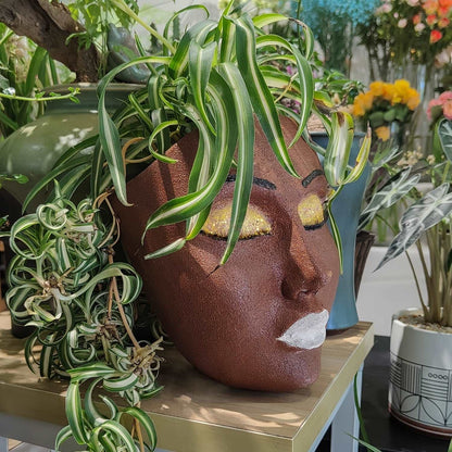 Resin Goddess Planter: A Unique Women Face-shaped Vase