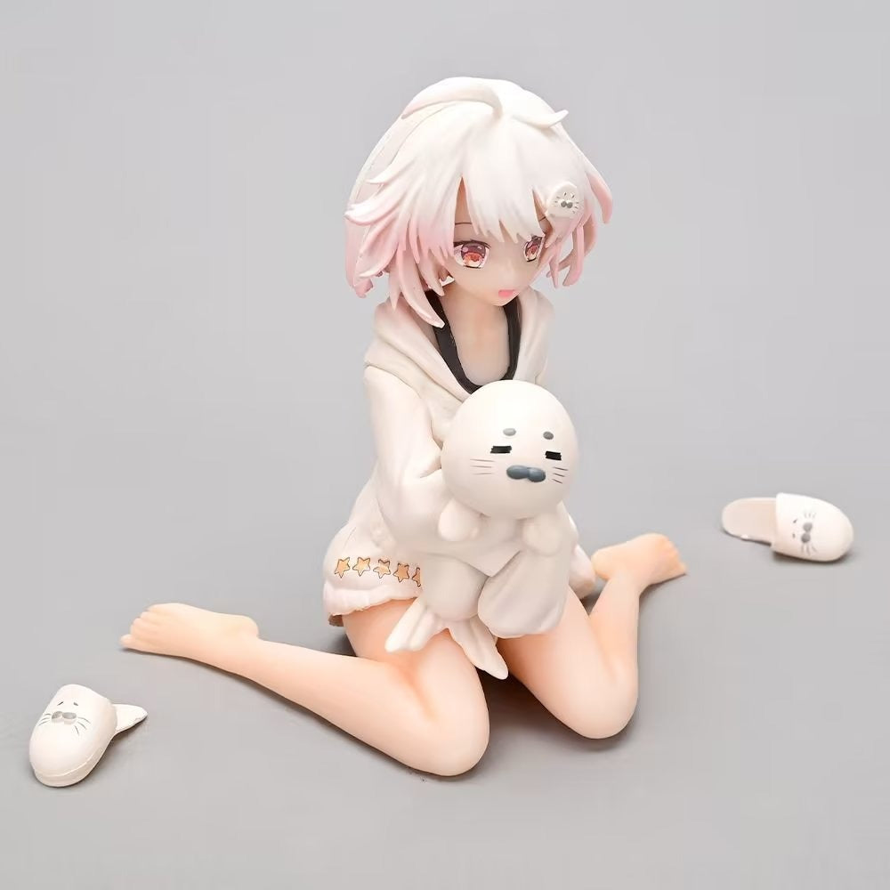 Dee Manshe Virtual Anchor Bai Shenyao Lovely Sitting Posture anime Beautiful Girls Hand Made Animation Peripheral Model