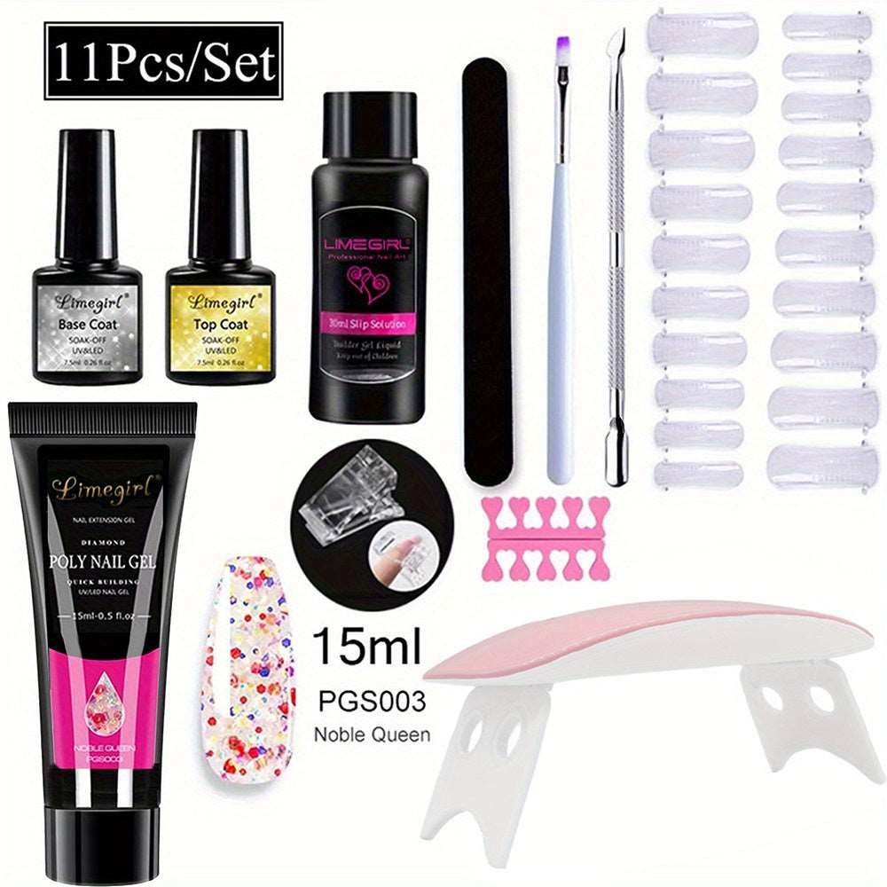 Luxurious Nail Care Kit with Professional Nail Set and UV Nail Lamp