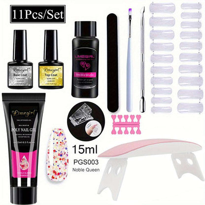 Luxurious Nail Care Kit with Professional Nail Set and UV Nail Lamp