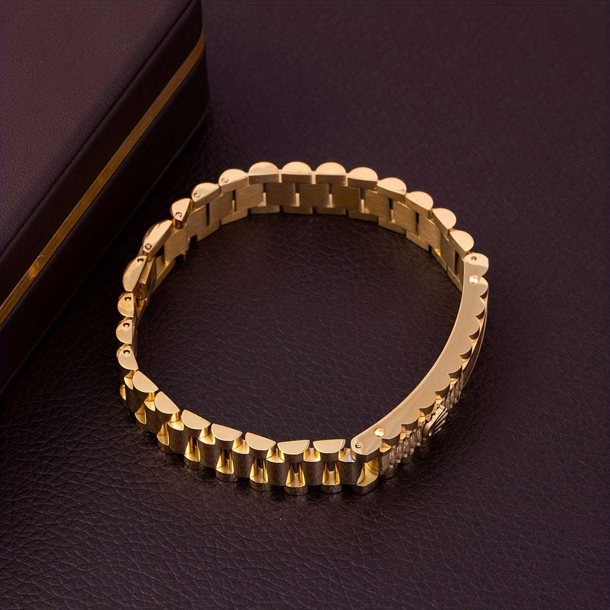 Golden Stainless Steel Vintage Bracelet for Men