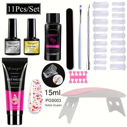 Luxurious Nail Care Kit with Professional Nail Set and UV Nail Lamp