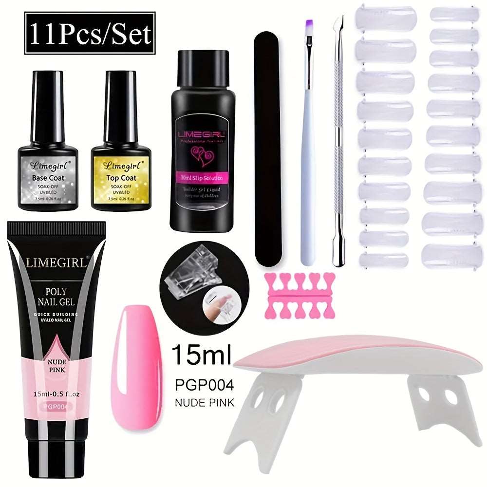 Luxurious Nail Care Kit with Professional Nail Set and UV Nail Lamp