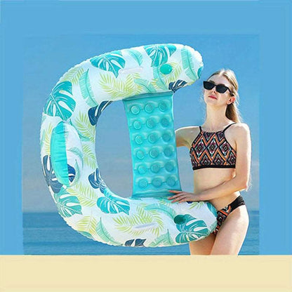 Inflatable Foldable Floating Row for Beach and Pool Water Sports