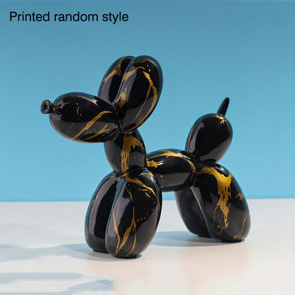 Doodle Balloon Dog Sculpture: Unique Handmade Resin Ornament