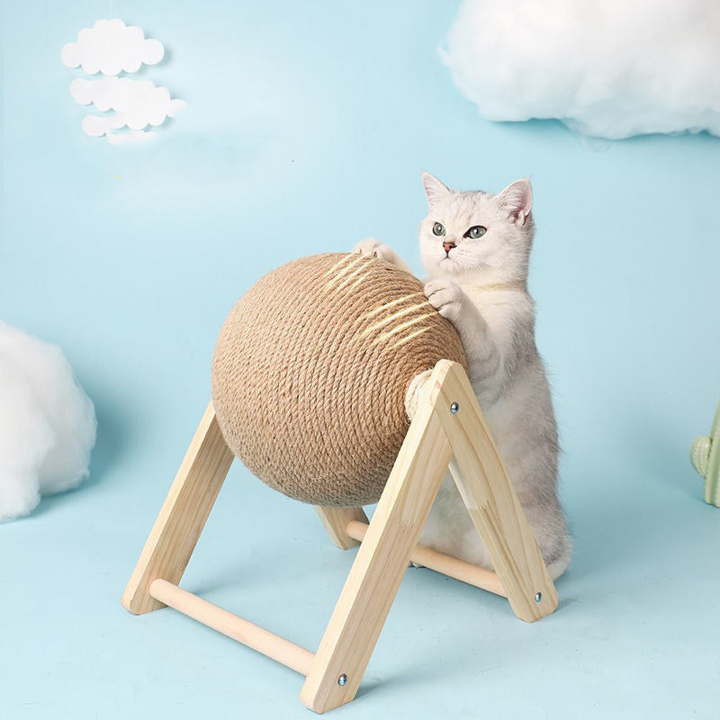 Cat Scratching Ball Toy Kitten Sisal Rope Ball Board Grinding Paws Toys Cats Scratcher