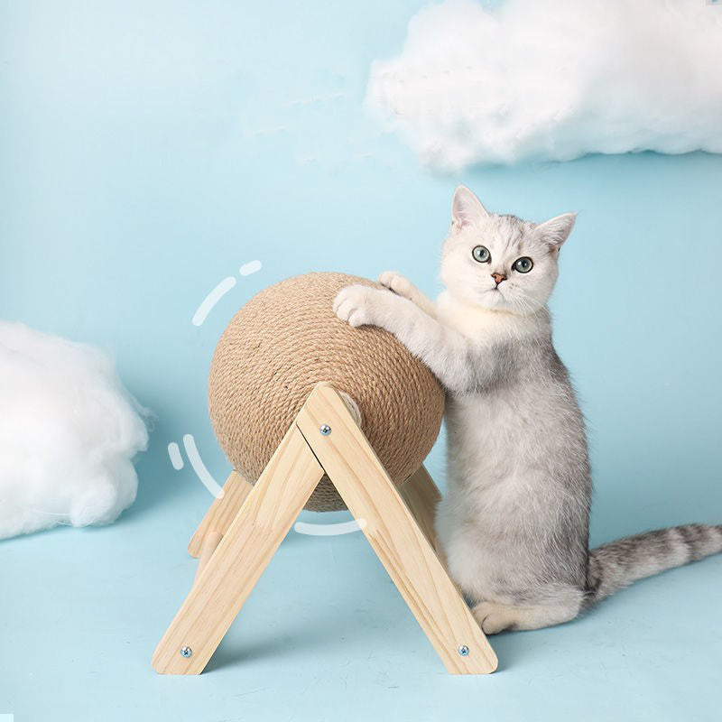 Cat Scratching Ball Toy Kitten Sisal Rope Ball Board Grinding Paws Toys Cats Scratcher