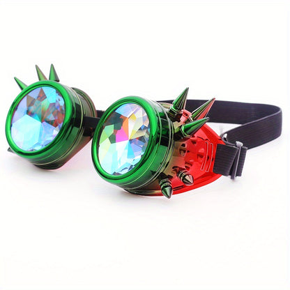 Steampunk Kaleidoscope Glasses: Embrace the Y2K Gothic Vibes for Rave Party and Festival Experience