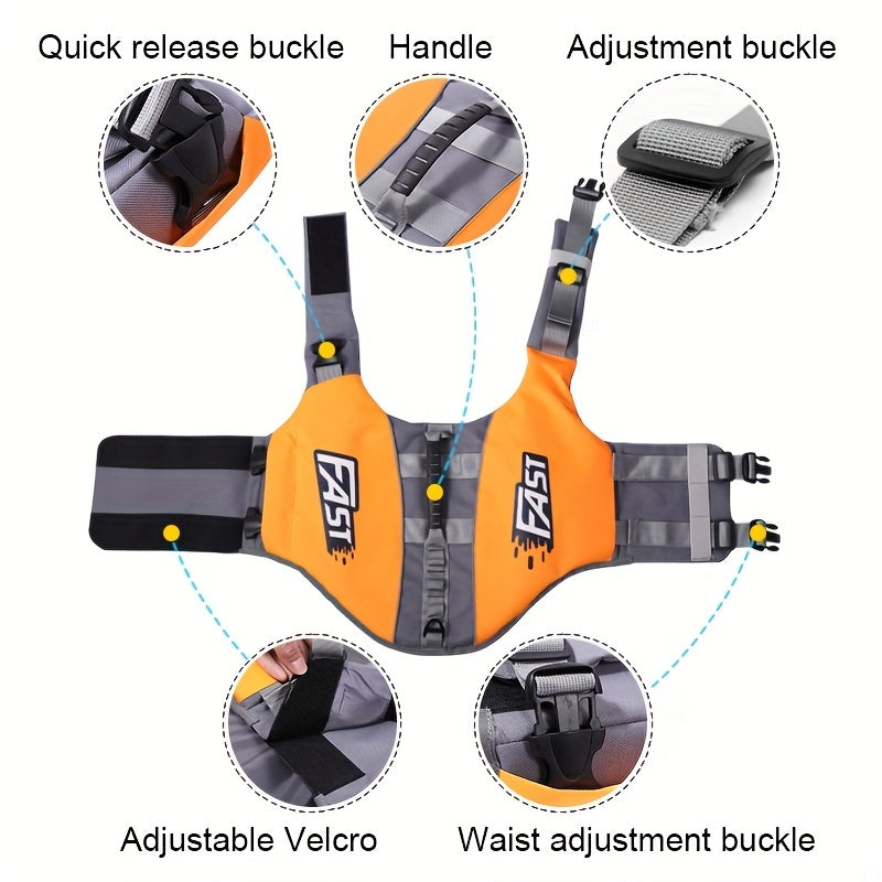 Stay Safe in Water: Adjustable Dog Life Jacket Vest for Ultimate Doggy Watersports Adventure