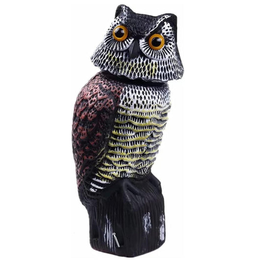 Realistic Owl with Rotating Head: The Ultimate Natural Bird Deterrent