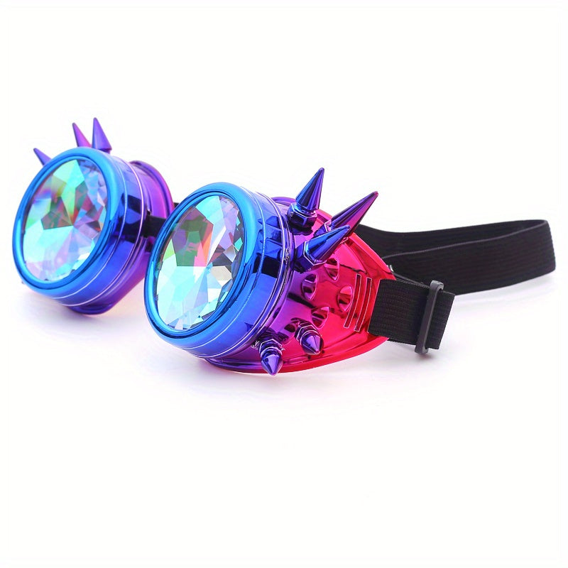 Steampunk Kaleidoscope Glasses: Embrace the Y2K Gothic Vibes for Rave Party and Festival Experience