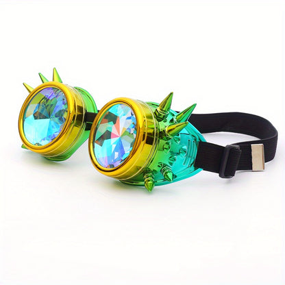 Steampunk Kaleidoscope Glasses: Embrace the Y2K Gothic Vibes for Rave Party and Festival Experience