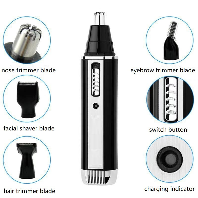 Ultimate 4-in-1 Electric Razor: Waterproof, Rechargeable, Painless