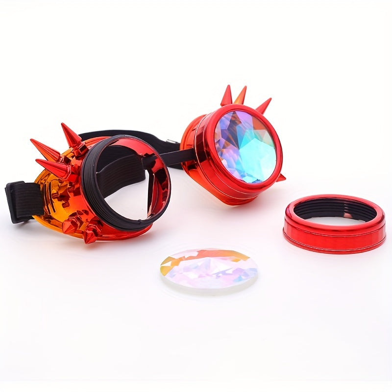 Steampunk Kaleidoscope Glasses: Embrace the Y2K Gothic Vibes for Rave Party and Festival Experience